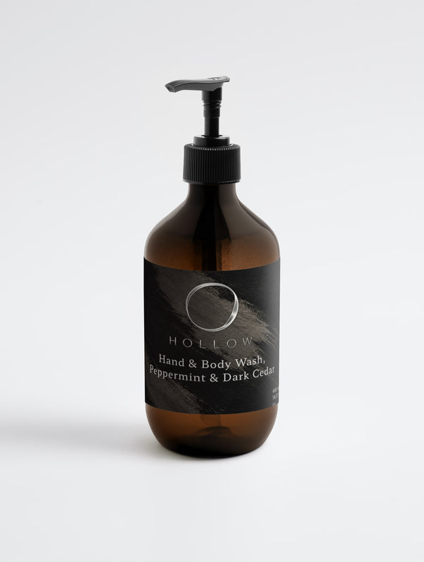 Hand & Body Wash, Peppermint & Dark Cedar